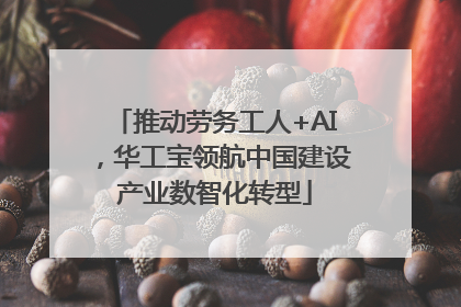 推动劳务工人+AI，华工宝领航中国建设产业数智化转型