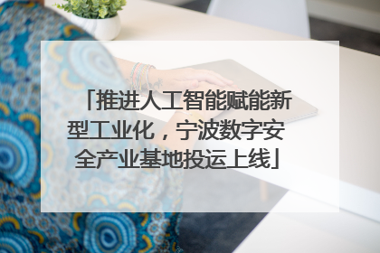 推进人工智能赋能新型工业化，宁波数字安全产业基地投运上线