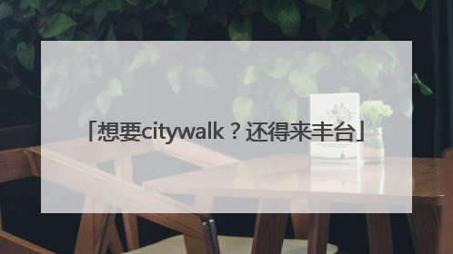 想要citywalk？还得来丰台