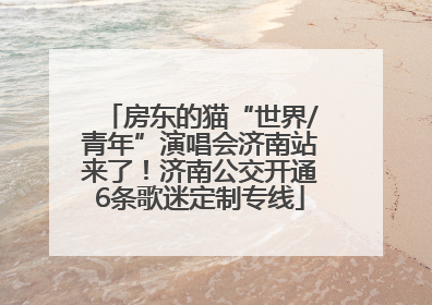 房东的猫“世界/青年”演唱会济南站来了！济南公交开通6条歌迷定制专线