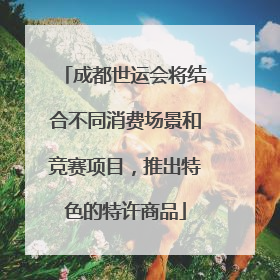 成都世运会将结合不同消费场景和竞赛项目，推出特色的特许商品