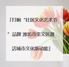 打响“社区文化艺术节”品牌 潍坊市奎文区激活城市文化新动能