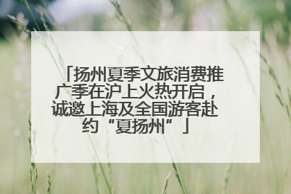 扬州夏季文旅消费推广季在沪上火热开启，诚邀上海及全国游客赴约“夏扬州”