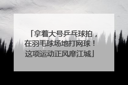 拿着大号乒乓球拍，在羽毛球场地打网球！这项运动正风靡江城