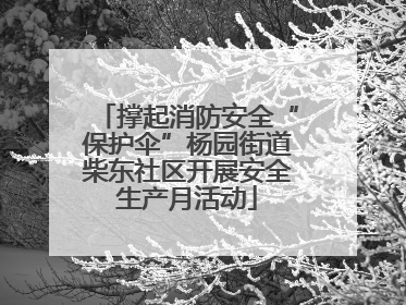 撑起消防安全“保护伞”杨园街道柴东社区开展安全生产月活动