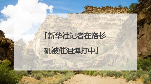 新华社记者在洛杉矶被催泪弹打中