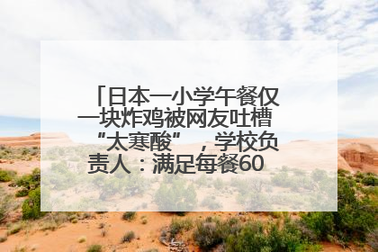日本一小学午餐仅一块炸鸡被网友吐槽“太寒酸”，学校负责人：满足每餐600千卡的标准