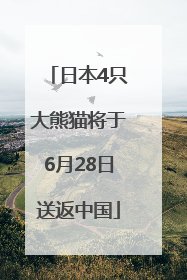 日本4只大熊猫将于6月28日送返中国
