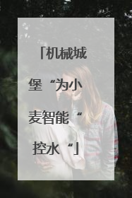 机械城堡“为小麦智能“控水“