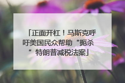 正面开杠！马斯克呼吁美国民众帮助“扼杀”特朗普减税法案