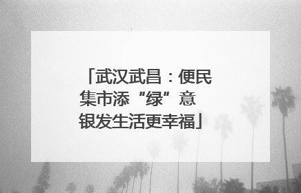武汉武昌：便民集市添“绿”意 银发生活更幸福
