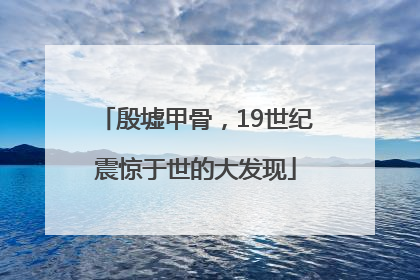 殷墟甲骨，19世纪震惊于世的大发现