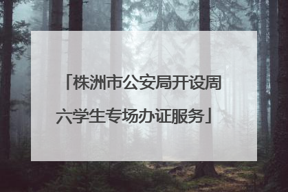 株洲市公安局开设周六学生专场办证服务