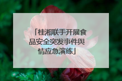 桂湘联手开展食品安全突发事件舆情应急演练