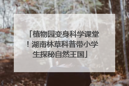 植物园变身科学课堂！湖南林草科普带小学生探秘自然王国