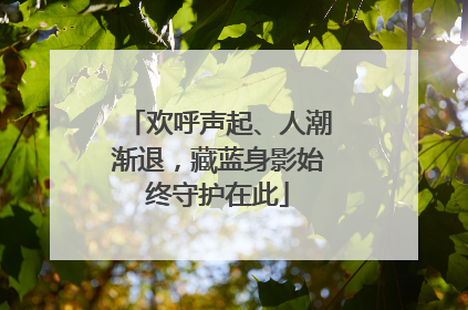 欢呼声起、人潮渐退，藏蓝身影始终守护在此
