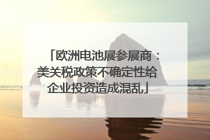 欧洲电池展参展商：美关税政策不确定性给企业投资造成混乱