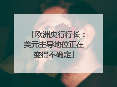欧洲央行行长：美元主导地位正在变得不确定