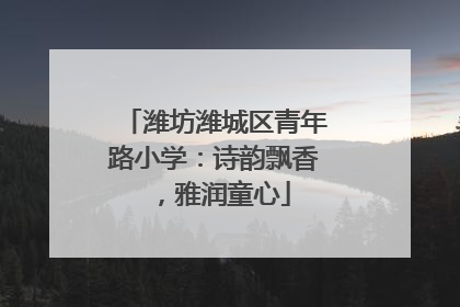 潍坊潍城区青年路小学：诗韵飘香，雅润童心