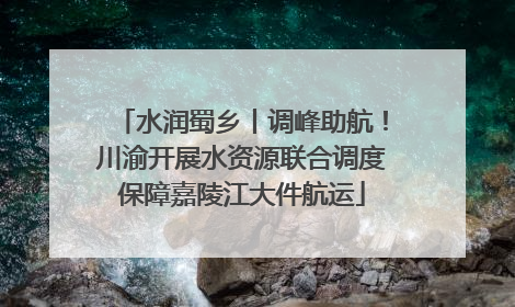 水润蜀乡丨调峰助航！川渝开展水资源联合调度保障嘉陵江大件航运