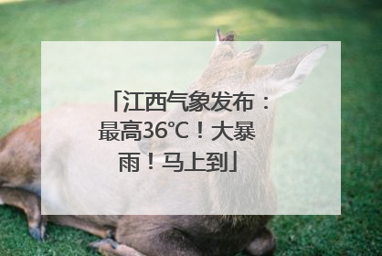 江西气象发布：最高36℃！大暴雨！马上到
