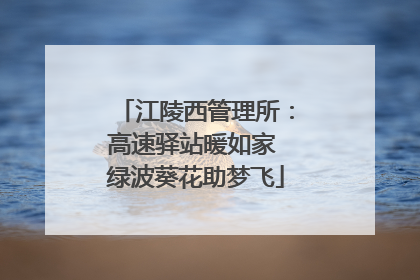 江陵西管理所：高速驿站暖如家 绿波葵花助梦飞