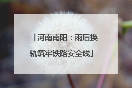 河南南阳：雨后换轨筑牢铁路安全线