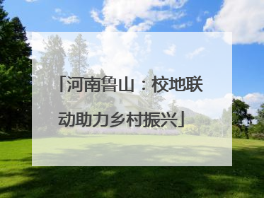 河南鲁山：校地联动助力乡村振兴