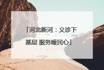 河北新河：义诊下基层 服务暖民心