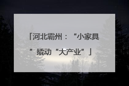河北霸州：“小家具”撬动“大产业”
