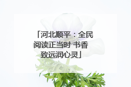 河北顺平：全民阅读正当时 书香致远润心灵
