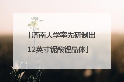 济南大学率先研制出12英寸铌酸锂晶体