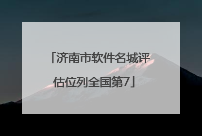 济南市软件名城评估位列全国第7