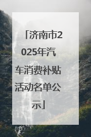 济南市2025年汽车消费补贴活动名单公示