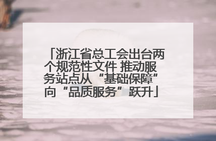 浙江省总工会出台两个规范性文件 推动服务站点从“基础保障”向“品质服务”跃升