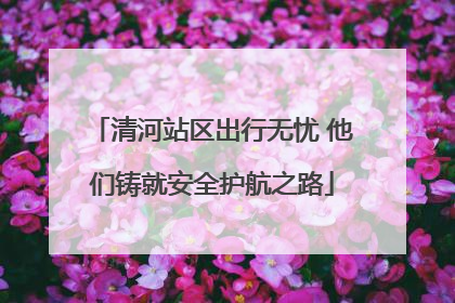 清河站区出行无忧 他们铸就安全护航之路