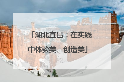 湖北宜昌：在实践中体验美、创造美