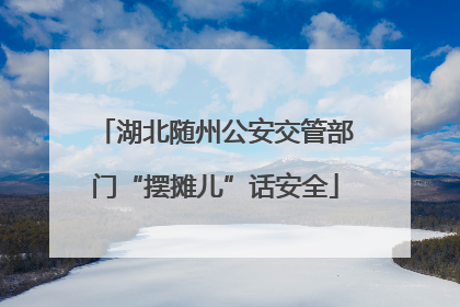 湖北随州公安交管部门“摆摊儿”话安全