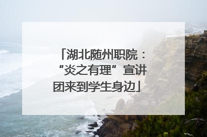 湖北随州职院：“炎之有理”宣讲团来到学生身边