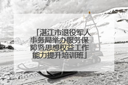 湛江市退役军人事务局举办服务保障暨思想权益工作能力提升培训班