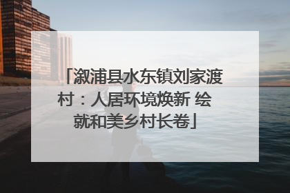 溆浦县水东镇刘家渡村：人居环境焕新 绘就和美乡村长卷