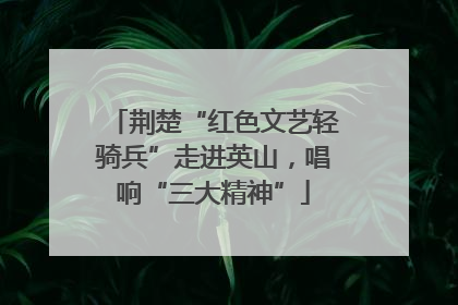 荆楚“红色文艺轻骑兵”走进英山，唱响“三大精神”
