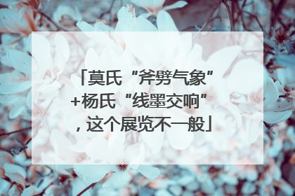 莫氏“斧劈气象”+杨氏“线墨交响”，这个展览不一般