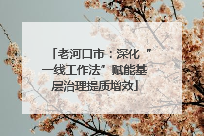 老河口市：深化“一线工作法”赋能基层治理提质增效