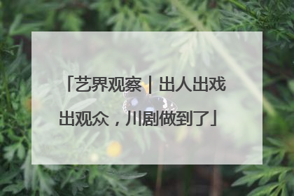 艺界观察｜出人出戏出观众，川剧做到了