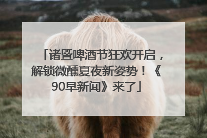 诸暨啤酒节狂欢开启，解锁微醺夏夜新姿势！《90早新闻》来了