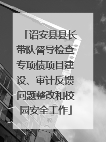 诏安县县长带队督导检查专项债项目建设、审计反馈问题整改和校园安全工作