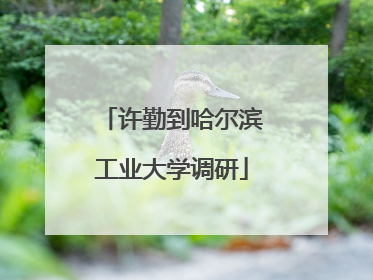 许勤到哈尔滨工业大学调研