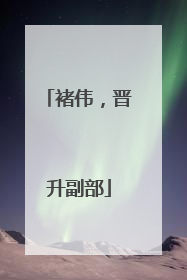 褚伟，晋升副部