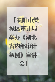 襄阳市樊城区审计局举办《湖北省内部审计条例》宣讲会